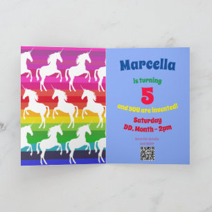 Convite Nascimento Personalizado do Unicórnio e do Arco-ír