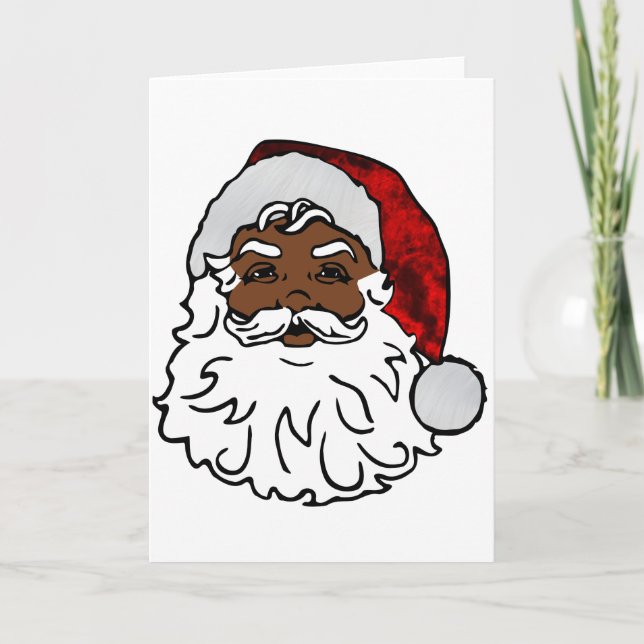 Convite natal do papai noel negro africano (Frente)
