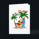 Convite Natal em julho Papai Noel tropical<br><div class="desc">"Natal em julho Papai Noel tropical ", "Papai Noel de praia", "Natal engraçado", "Papai Noel", "Papai Noel tropical", "Papai Noel de férias", "Natal tropical", "Papai Noel da Califórnia", "Papai Noel da Flórida", "Papai Noel havaiano"</div>