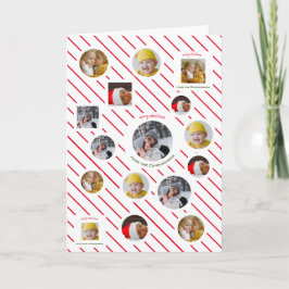 Convite Natal personalizado de quatro fotos 🎄 feriado