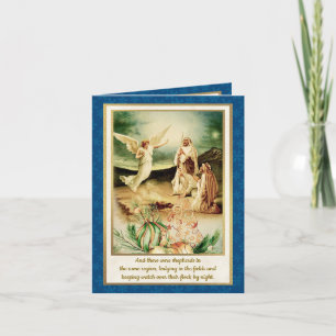 Convite Natividade Pastores & Anjos Natal Dourado