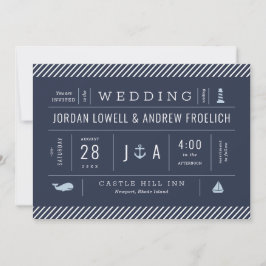 Convite Náutico para Casamentos de Nova Inglaterra