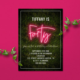 Convite Neon 40º Aniversário