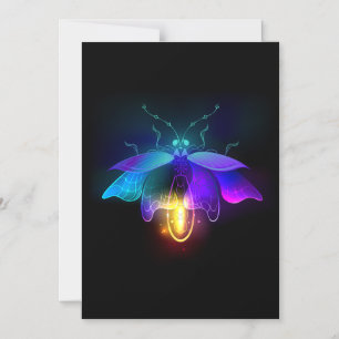 Convite Neon Firefly a preto