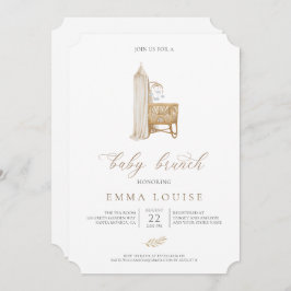 Convite Neutral Boho Baby Brunch