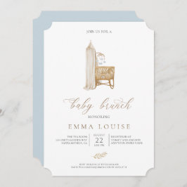 Convite Neutral Boho Baby Brunch