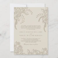 Convite Neutral Henna Wedding