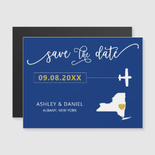 Convite New York Wedding Save the Date Card, Map