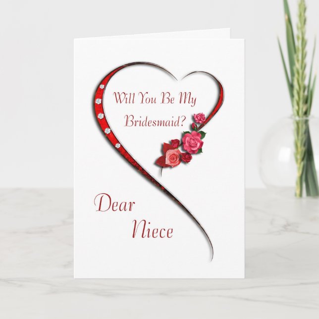 Convite Niece, Cabeça Suave, Convidada da Bridesmaid (Frente)