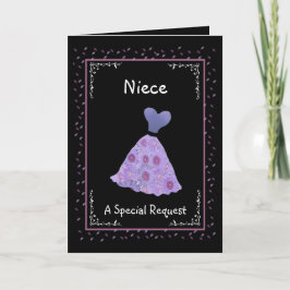Convite NIECE - Junior Bridesmaid - Vestido Flor Roxo