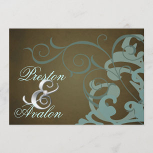 Convite nobre do redemoinho de Brown do rolo da