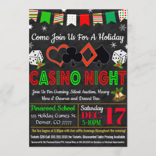 Convite Noite de Casino Feriado