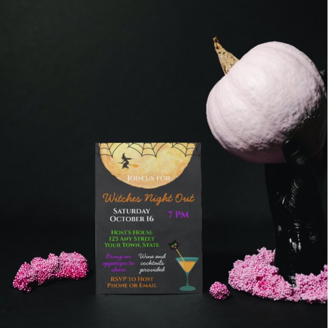 Convite Noite de Meninas de Halloween (Criador carregado)