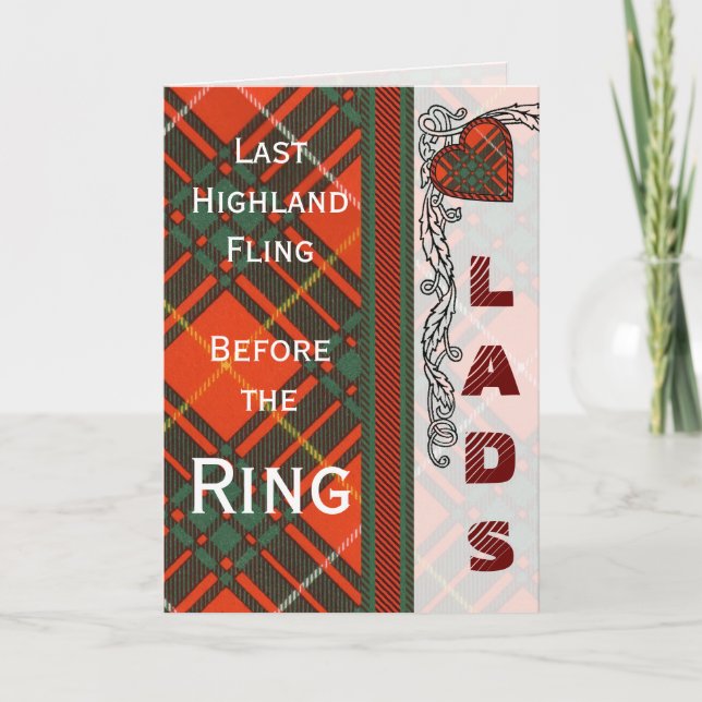Convite Noite do veado dos rapazes - Tartan do Scottish de (Frente)