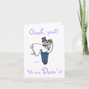 Convite Noiva Humorosa e Casamento de Cartoon de Groom