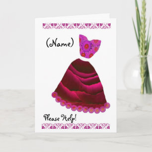 Convite NOME PERSONALIZADO Bridesmaid MAGENTA & RUBY RED G