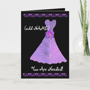 Convite (Nome Personalizado) Junior Bridesmaid Convidou Go