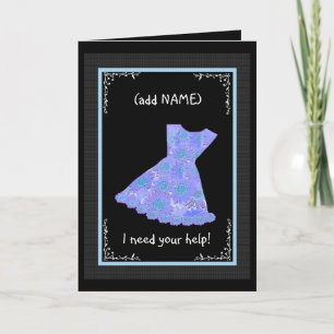 Convite NOME PERSONALIZADO Junior Bridesmaid PERWINKLE Ves