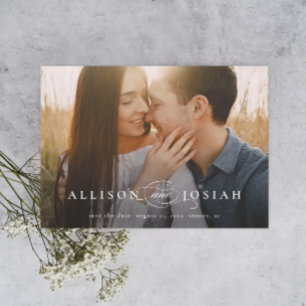 Convite Nomes de Tipografia Elegante Clássica Foto Sav Cas