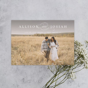 Convite Nomes de Tipografia Elegante Clássica Foto Sav Cas