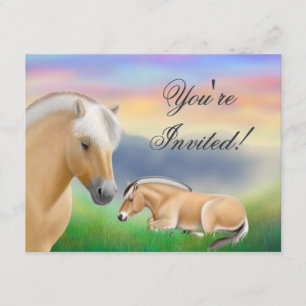 Convite norueguês dos cavalos do fiorde