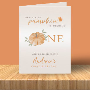 Convite Nosso Pequeno primeiro aniversario de outono