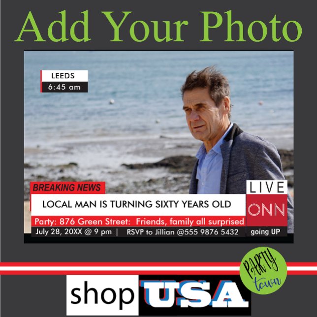 Convite Notícias da TV Meninas Engraçado Aniversário (BREAKING NEWS FUNNY)