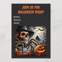 Convite Noturno de Halloween Personalizável