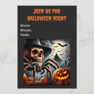 Convite Noturno de Halloween Personalizável