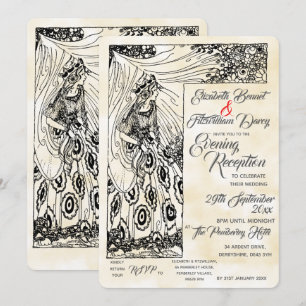 Convite Noturno de Princesa de Conto de Fadas