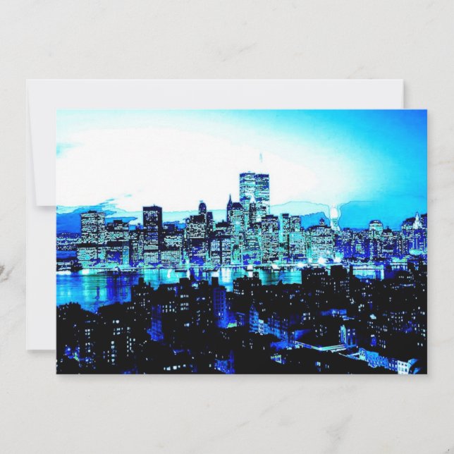 Convite Nova Iorque Azul (Frente)