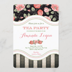 Convite nupcial do tea party