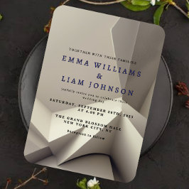 Convite Nupcial Geométrico Moderno