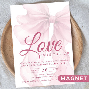 Convite O Amor Está No Ar Festa de Noivado Bow Mauve