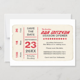 Convite O Bar da Estrela Esportiva Mitzvah Salva a Data Ve