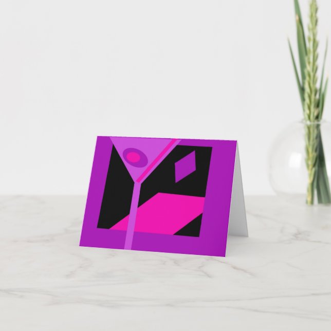 Convite O cocktail colorido de Martini convida (Frente)