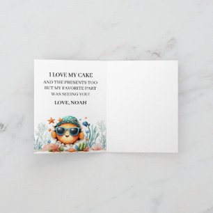 Convite O-Fish-Ally O Grande obrigado de Aniversário de Pe