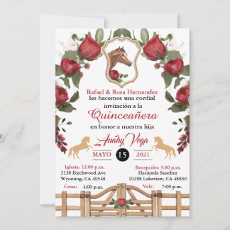 Convite Ocidental Da Red Cowgirl, Convite Quincean