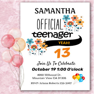 Convite Oficial de Aniversário para Adolescente Me