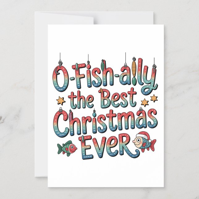 Convite Oficialmente o Melhor Natal de Pesca de Todos os T (Frente)