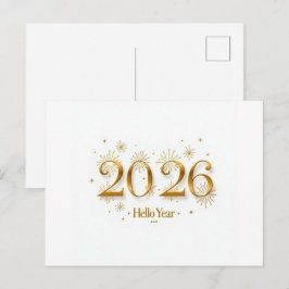 Convite Olá 2026 – Cartão de Festa de Ano Novo Ele