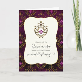Convite Old Gold Elegância Quinceañera