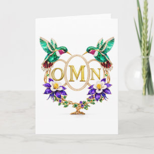 Convite OMN Beija-flor Qualquer Letras Casamento Dobrado P