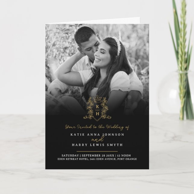 Convite Opção de refeição de casamento da copa de ouro pre (Frente)