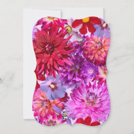 Convite oral, padrão de flor grande,