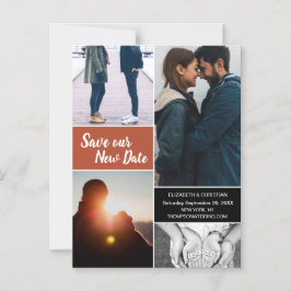 Convite Orange Salve nossa Nova Data Foto Altere a Data