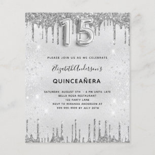 Convite orçamental para a cintura de Quinceanera