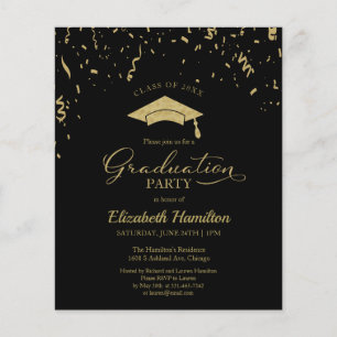 Convite Orçamentário Confetti de Parte do Formando