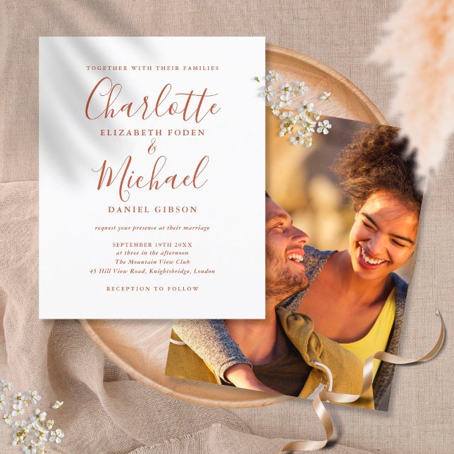 Convite Orçamentário de Foto para Casamento de Ter (Criador carregado)