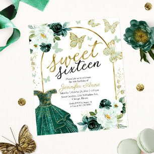 Convite Orçamento Sweet 16 Vestido Floral Borbolet